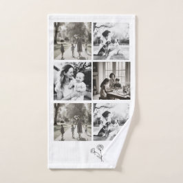 Minimalistisches Geschenk für florale Mama Handtuch