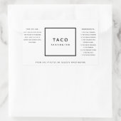 Minimalistisches Geschenketikett mit schwarzen und Rechteckiger Aufkleber (Tasche)