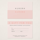 Minimalistisches Geschenkgutachten mit zwei Tonen  (Vorne & Hinten)