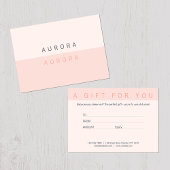 Minimalistisches Geschenkgutachten mit zwei Tonen 