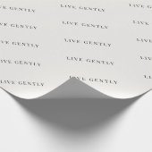 Minimalistisches Geschenkpapier 'Lebe sanft'  (Ecke)