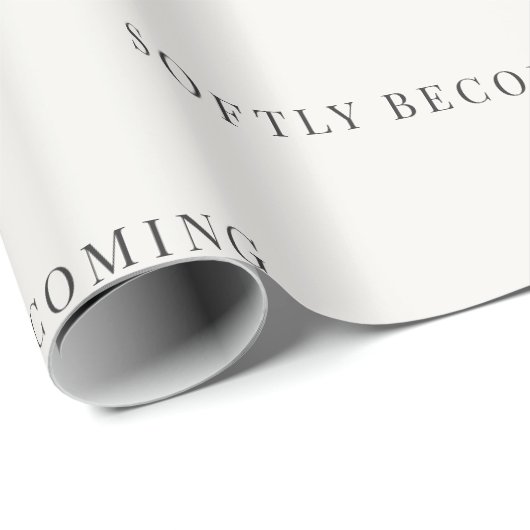 Minimalistisches Geschenkpapier 'Sanft werdend' (Rolleneckpunkt)