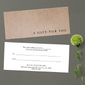 Minimalistisches Geschenkzertifikat