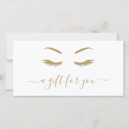 Minimalistisches Geschenkzertifikat "Gold Lashes"