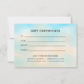 Minimalistisches Geschenkzertifikat mit Logo (Vorderseite)