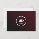 Minimalistisches Geschenkzertifikat mit Logo (Rückseite)