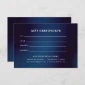 Minimalistisches Geschenkzertifikat mit Logo (Vorne/Hinten)