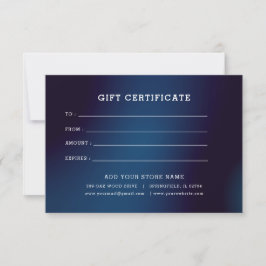 Minimalistisches Geschenkzertifikat mit Logo