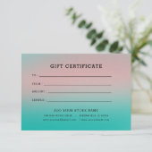 Minimalistisches Geschenkzertifikat mit Logo (Stehend Vorderseite)