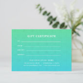 Minimalistisches Geschenkzertifikat mit Logo (Stehend Vorderseite)