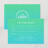 Minimalistisches Geschenkzertifikat mit Logo (Vorne/Hinten)