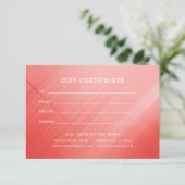 Minimalistisches Geschenkzertifikat mit Logo (Stehend Vorderseite)