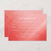 Minimalistisches Geschenkzertifikat mit Logo (Vorne/Hinten)