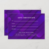 Minimalistisches Geschenkzertifikat mit Logo (Vorne/Hinten)