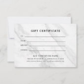 Minimalistisches Geschenkzertifikat mit Logo (Vorderseite)