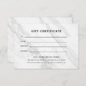 Minimalistisches Geschenkzertifikat mit Logo (Vorne/Hinten)