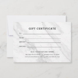 Minimalistisches Geschenkzertifikat mit Logo