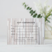 Minimalistisches Geschenkzertifikat mit Logo (Stehend Vorderseite)
