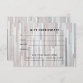 Minimalistisches Geschenkzertifikat mit Logo (Vorne/Hinten)