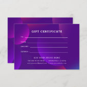 Minimalistisches Geschenkzertifikat mit Logo (Vorne/Hinten)