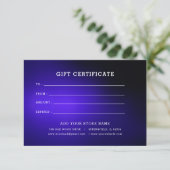Minimalistisches Geschenkzertifikat mit Logo (Stehend Vorderseite)