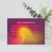 Minimalistisches Geschenkzertifikat mit Logo (Stehend Vorderseite)