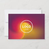 Minimalistisches Geschenkzertifikat mit Logo (Rückseite)