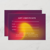 Minimalistisches Geschenkzertifikat mit Logo (Vorne/Hinten)