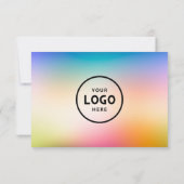 Minimalistisches Geschenkzertifikat mit Logo (Rückseite)