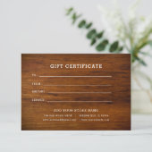 Minimalistisches Geschenkzertifikat mit Logo (Stehend Vorderseite)