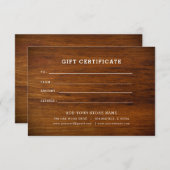 Minimalistisches Geschenkzertifikat mit Logo (Vorne/Hinten)