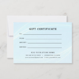 Minimalistisches Geschenkzertifikat mit Logo