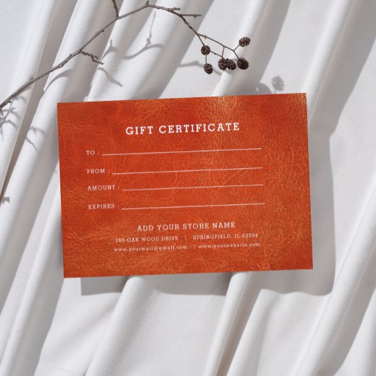 Minimalistisches Geschenkzertifikat mit Logo