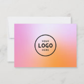 Minimalistisches Geschenkzertifikat mit Logo (Rückseite)