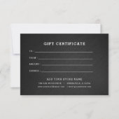 Minimalistisches Geschenkzertifikat mit Logo (Vorderseite)