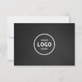 Minimalistisches Geschenkzertifikat mit Logo (Rückseite)