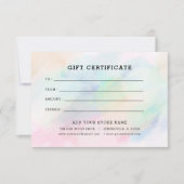 Minimalistisches Geschenkzertifikat mit Logo (Vorderseite)