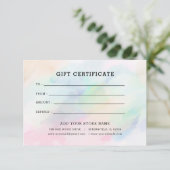 Minimalistisches Geschenkzertifikat mit Logo (Stehend Vorderseite)