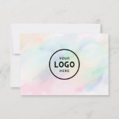 Minimalistisches Geschenkzertifikat mit Logo (Rückseite)