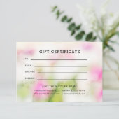 Minimalistisches Geschenkzertifikat mit Logo (Stehend Vorderseite)