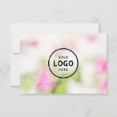 Minimalistisches Geschenkzertifikat mit Logo (Rückseite)