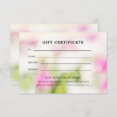 Minimalistisches Geschenkzertifikat mit Logo (Vorne/Hinten)