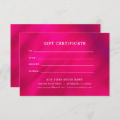 Minimalistisches Geschenkzertifikat mit Logo (Vorne/Hinten)