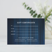Minimalistisches Geschenkzertifikat mit Logo (Stehend Vorderseite)