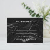 Minimalistisches Geschenkzertifikat mit Logo (Stehend Vorderseite)