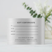 Minimalistisches Geschenkzertifikat mit Logo (Stehend Vorderseite)