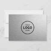 Minimalistisches Geschenkzertifikat mit Logo (Rückseite)