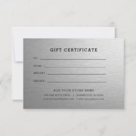 Minimalistisches Geschenkzertifikat mit Logo