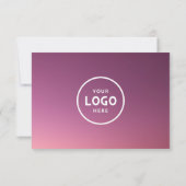 Minimalistisches Geschenkzertifikat mit Logo (Rückseite)