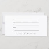 Minimalistisches Geschenkzertifikat "Schwarz/Weiß" (Rückseite)